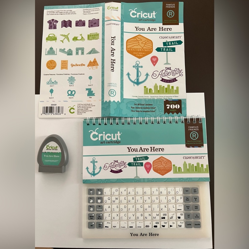 Cricut -You are Here + Close To My Heart -Stamp set bundle travel theme